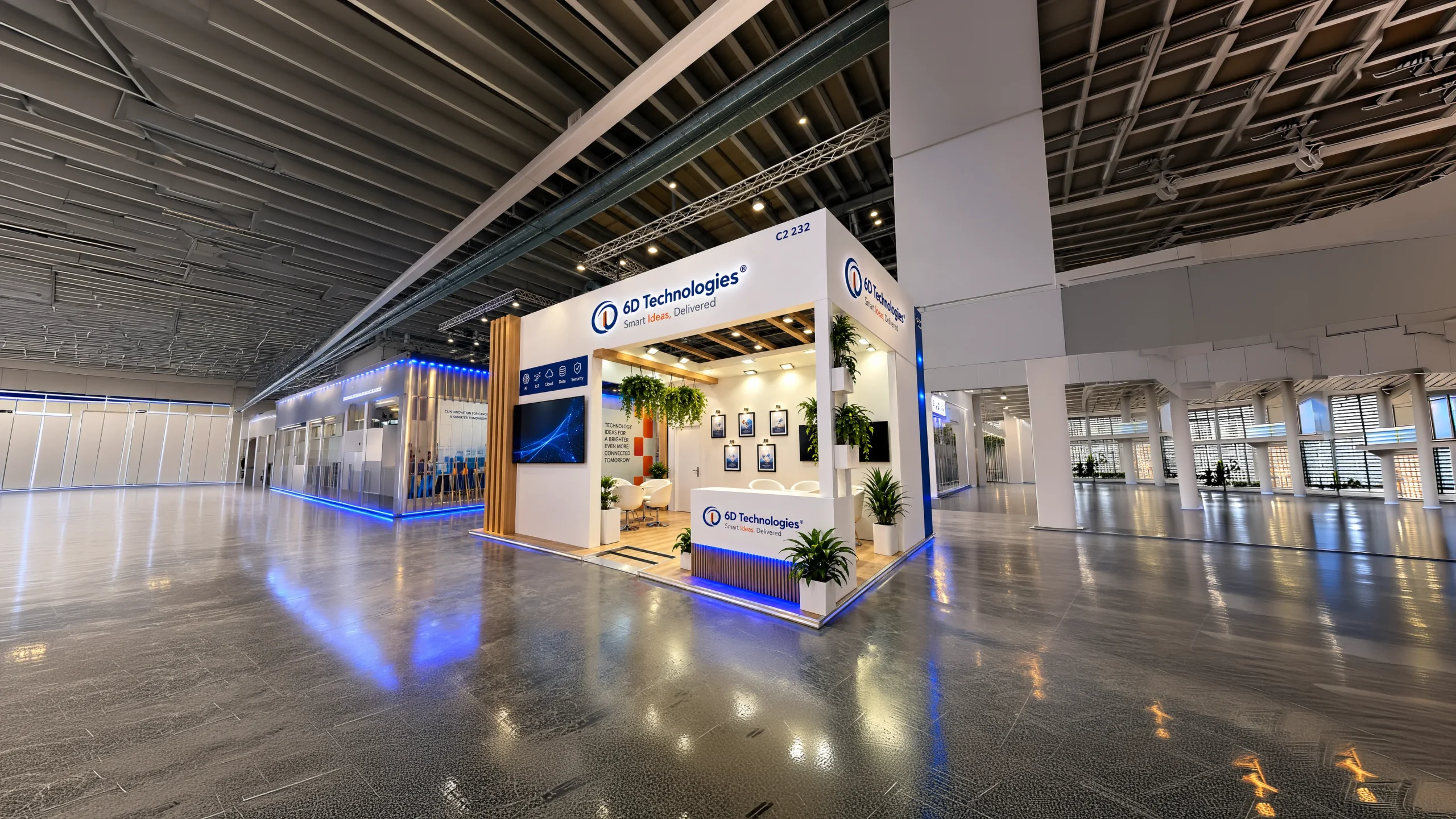 Completed exhibition stand delivery